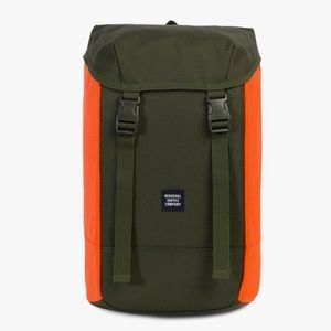 HERSCHEL Green Orange College Laptop Backpack